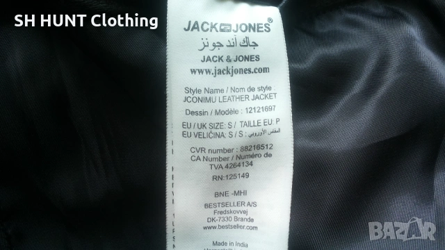 Jack & Jones JCONIMU LEATHER Jacket Размер S мъжко яке агнешка естествена кожа 17-27, снимка 14 - Якета - 54804699