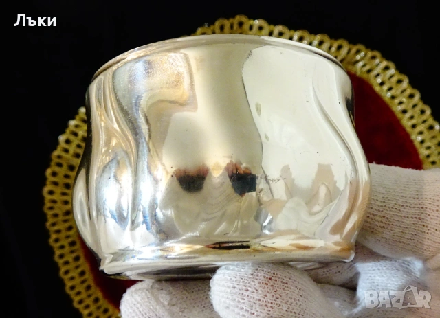 Посребрена чаша за кафе Art Nouveau. , снимка 5 - Антикварни и старинни предмети - 54071179