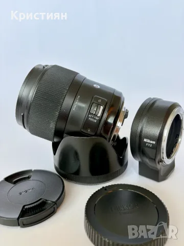 Nikon Sigma 35mm F1.4 ART + FTZ адаптер, снимка 4 - Обективи и филтри - 55431991