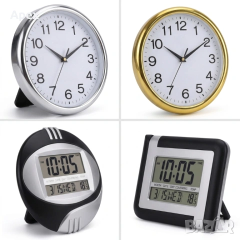 Електронни Стенни Часовници. Дигитален Стенен Часовник с Термометър и Голям Дисплей.Digital Clock, снимка 8 - Стенни часовници - 54174807