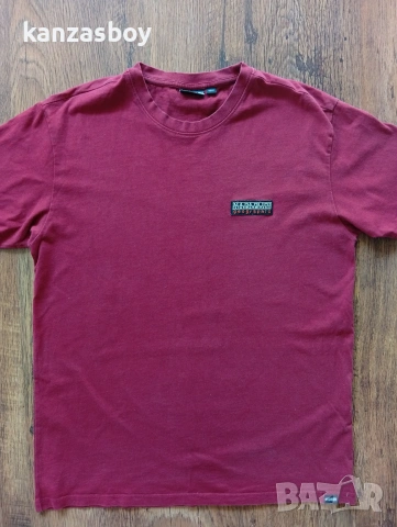 NAPAPIJRI Sase Tee Cherry Bordeaux - мъжка тениска р-р M, снимка 4 - Тениски - 55054855