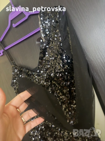 Елегантна секси рокля с пайети, снимка 5 - Рокли - 54255180