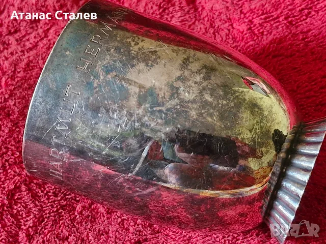 стара сребърна чаша-1939г.-114гр., снимка 6 - Антикварни и старинни предмети - 55681111