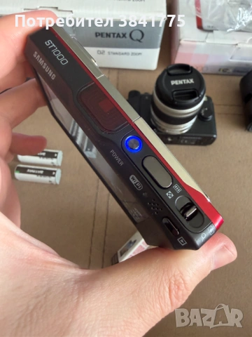 Pentax Q, Canon Ixus 510 HS и Samsung ST1000 нов комплект фотоапарати, снимка 7 - Фотоапарати - 54697520