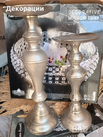 нови метални свещници, снимка 4 - Декорация за дома - 54511118