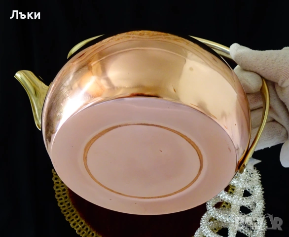 Меден чайник,кана,чиста червена мед 1 л. , снимка 8 - Антикварни и старинни предмети - 54555526
