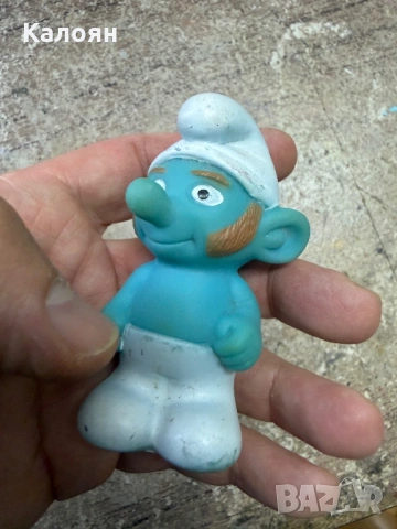 Ретро играчка - гумен смърф , снимка 2 - Фигурки - 54368285