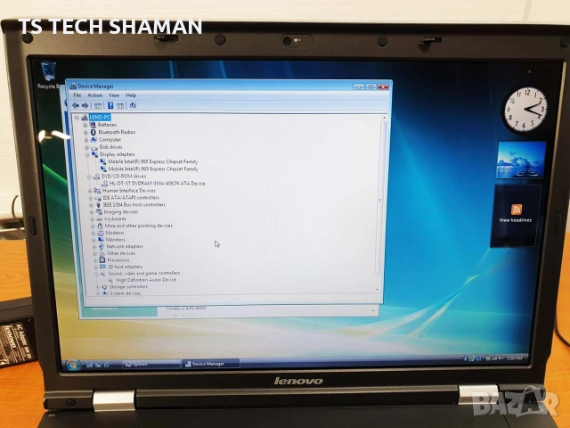 ⭐Продавам ретро лаптоп класика Lenovo 3000 L200 с два Windows Vista и XP.⭐, снимка 4 - Антикварни и старинни предмети - 55183646