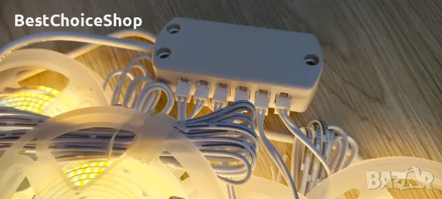 6 броя х 1метър COB LED ленти USB димируема с докосване – топло бяло , снимка 4 - Лед осветление - 55354405