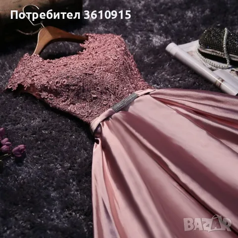 Сатенена официална рокля, снимка 2 - Рокли - 55357720