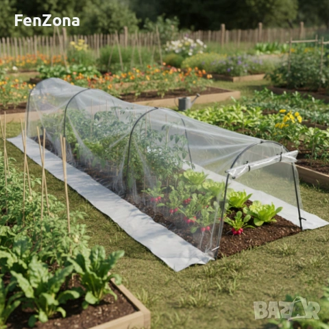 Мини оранжерия - сгъваема, практична и идеална за всеки градинар  - 1.8 х 10м, снимка 4 - Оранжерии - 54051608
