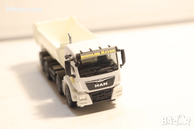 HERPA 1:87 H0 MAN САМОСВАЛ ГОНДОЛА КАМИОН МОДЕЛ КОЛИЧКА, снимка 5 - Колекции - 54396311