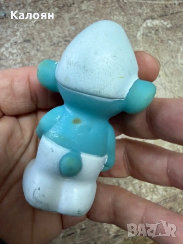 Ретро играчка - гумен смърф , снимка 4 - Фигурки - 54368285