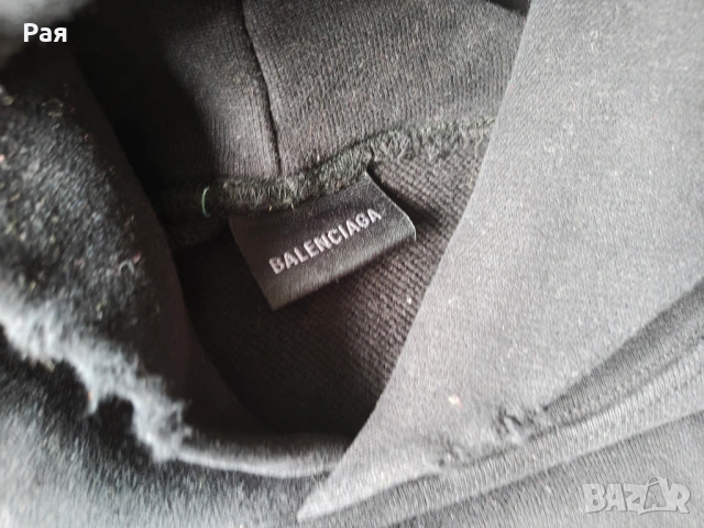 Оригинално худи Balenciaga Tape Type Ripped Pocket Hoodie (Размер XL), снимка 14 - Суичъри - 54640539