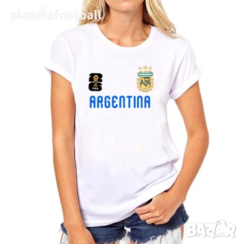 Дамска тениска на Аржентина за World Cup 2026!Фен тениска ARGENTINA за Свтовното първенство 2026!