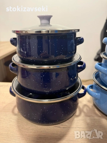 Комплект от 3 тенджери - 16см, 18см, 20см, снимка 6 - Съдове за готвене - 54049599