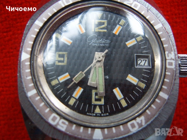 Glashutte Spezimatic Diver GDR  Мъжки ръчен часовник, снимка 10 - Антикварни и старинни предмети - 54596414