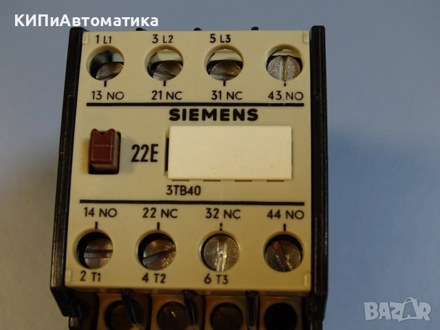 контактор Siemens 3TB40 17-0A 220V 50/60Hz 20A Contactor, снимка 2 - Резервни части за машини - 54525730