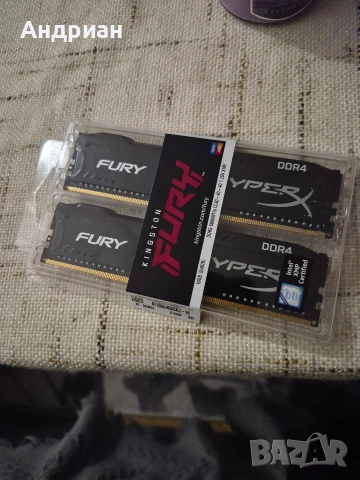Рам памет Kingston HyperX Fury DDR4 2666mhz 16gb (2x8) CL 16, снимка 2 - RAM памет - 54678291