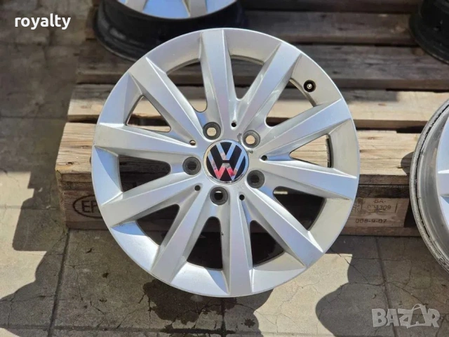 5х112 16 Джанти VW Golf 5 Caddy Touran Голф Кади Е5x112 Ауди Сеат Шкода ЕТ 37, J 7, 66.5 Зимни гуми , снимка 2 - Аксесоари и консумативи - 55010471