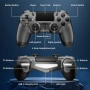 Нов контролер Bluetooth джойстик за PS4 Pro Slim PC с вибрация и жак Геймпад игри, снимка 5