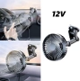 Вентилатор за кола с вакуум и регулируемо рамо – 12V (10 см), снимка 1