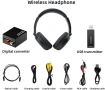 Безжични телевизионни слушалки с USB предавател за възрастни хора, Bluetooth 5.3 слушалки , снимка 8