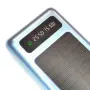 Външна батерия със соларен панел Power bank UKC 8412 10 000 Mah кабел за зареждане 4в1 Син, снимка 14
