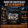 Малък LED акумулаторен челник със сензор USB зареждане фенер за глава бягане риболов къмпинг мощен, снимка 5