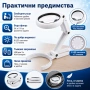 Мощна увеличителна ръчна и настолна лупа с LED осветление лампа стъклена за четене деца насекоми, снимка 5