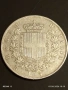 Сребърна монета 5 лири 1878г. Италия крал Виктор Емануил втори 25038, снимка 10