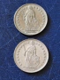 Сребърни монети, Конфедерация Швейцария 1 франк 1963 и1964 год., снимка 3