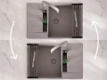 Сив кухненска мивка от гранит Копенхаген 780x500 SmartSpace Top 60, снимка 9
