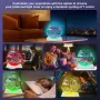 Смарт LED нощна пясъчна лампа с 360° въртящ се пясък, Bluetooth музика и дистанционно управление, снимка 6