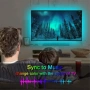 RGB LED лента 10м с USB, Bluetooth и музикален сензор – за телевизор и интериорно осветление 10129, снимка 11