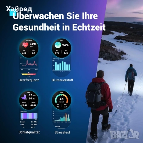 НОВ МЪЖКИ СМАРТ ЧАСОВНИК BLACKVIEW W50, снимка 3 - Смарт часовници - 54305819