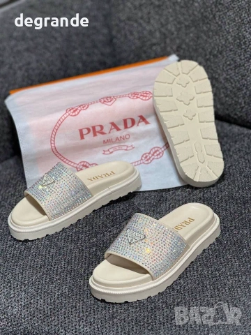  🎀Дамски Чехли с 💫Блестящи Камъчета 🎀 Prada 🎀