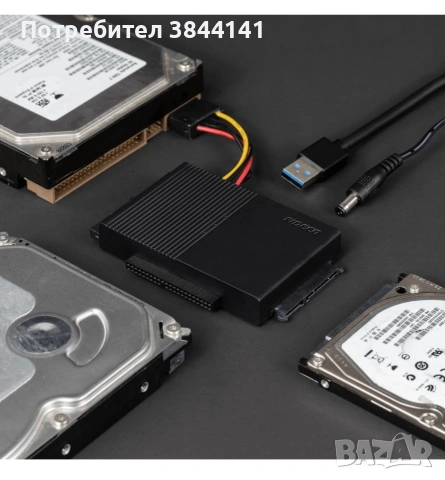 Адаптер Usb 3.1 към Sata Ide, Съвместим 2.5/3.5 инча Hdd / SSD, 5 Gb/S, DC, 12V захранване, снимка 4 - Друга електроника - 55085464