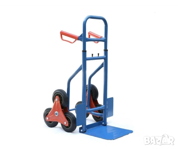 Ръчна количка PROCART, 6 колела, За стълби, Регулируема височина, Макс. натоварване 200 кг, Сгъваема