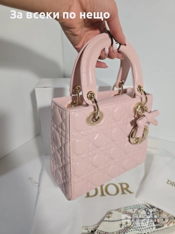 Lady Dior Дамска Розова Чанта От Агнешка Кожа Код Brand Luxury Fashion20, снимка 8 - Чанти - 54960708