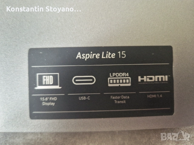 Лаптоп Acer Aspire Lite 15 с остатъчна гаранция валидна до 15 ное 2027, снимка 4 - Лаптопи за дома - 54563174