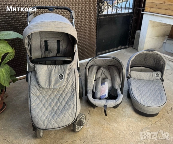KIKKA BOO Комбинирана количка 3в1 VICENZA GREY, снимка 2 - Детски колички - 54134355