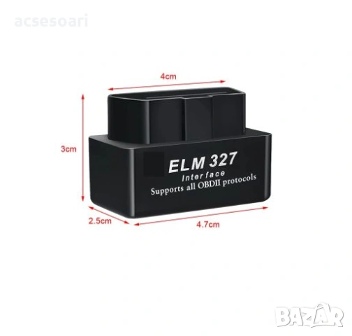 ELM327 OBD2 Bluetooth FW v1.5 двуплатков продукт - Авто диагностика, снимка 4 - Аксесоари и консумативи - 40021771