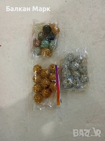 Сет от 150 бр. кристални перли (Kristall-Perlen) 10мм.,14мм,18мм.– внос от Германия, снимка 4 - Други - 54549758