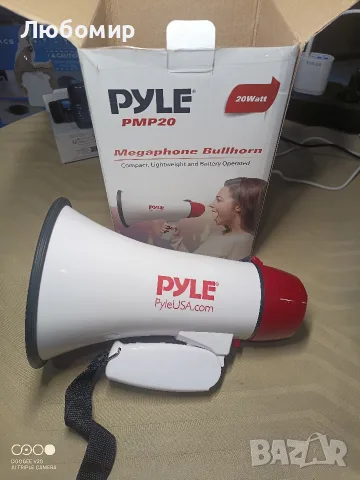 Pyle 20W Мегафонен мегафон - преносим мегафон 5.4'' x 8.6'', обхват на проекция 1000 кв , снимка 3 - Други - 55546074