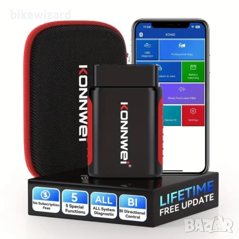 KONNWEI KDIAG OBD2 диагностичен скенер за всички системи Bluetooth iOS/Android – Bluetooth НОВО