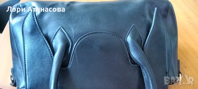 Дамска елегантна чанта от качествена еко кожа с две дръжки и дълга дръжка