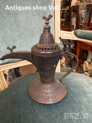 Стар арабски/османски меден съд 19в. №8046, снимка 2 - Антикварни и старинни предмети - 54024722