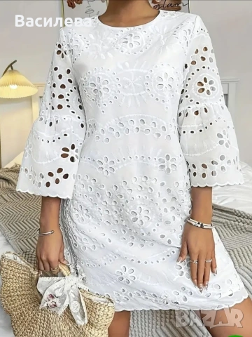 Дантелена рокля. , снимка 3 - Рокли - 54130765