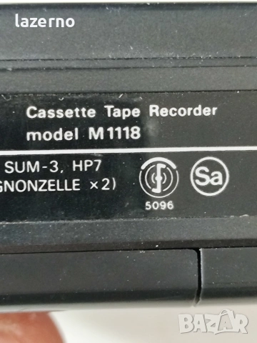 ретро уокмен диктофон Sanyo m1118, снимка 2 - Радиокасетофони, транзистори - 54492649